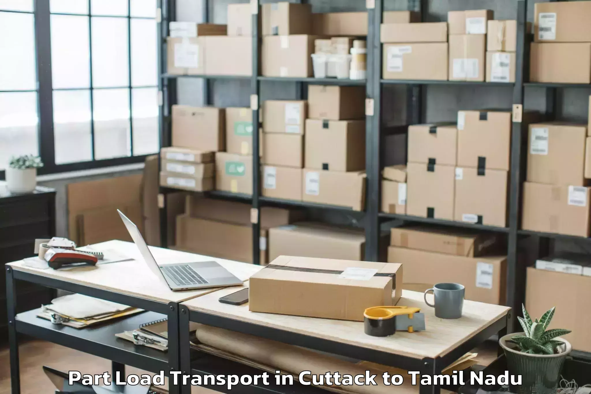 Leading Cuttack to Walajapet Part Load Transport Provider